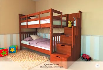 Детская кровать  «Сиена с лестницей»