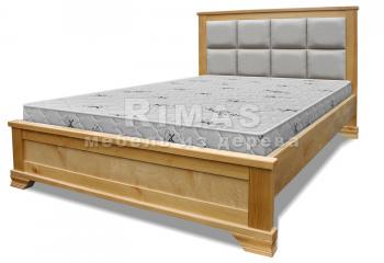 Односпальная кровать из сосны «Классика с мягкой вставкой»