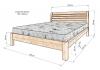 Кровать «Луиджи» из массива дерева