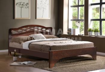 Полутороспальная кровать из дуба «Болонья»