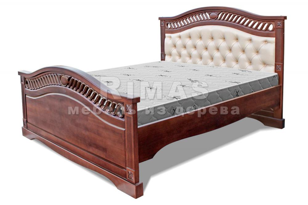 Кровать «Афина (мягкая)» из массива дерева