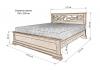 Кровать «Сассари» из массива дерева
