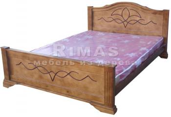 Полутороспальная кровать из дуба «Бергамо»